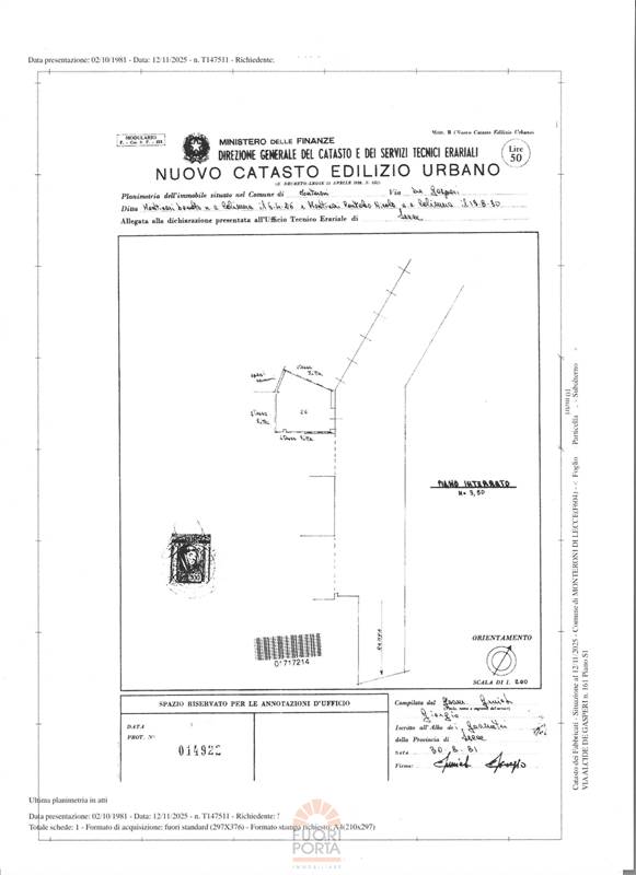 Planimetria del box auto